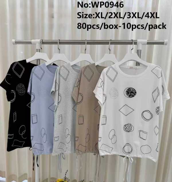 Bluzki damskie Roz XL-4XL, Mix Kolor Paczka 10 szt